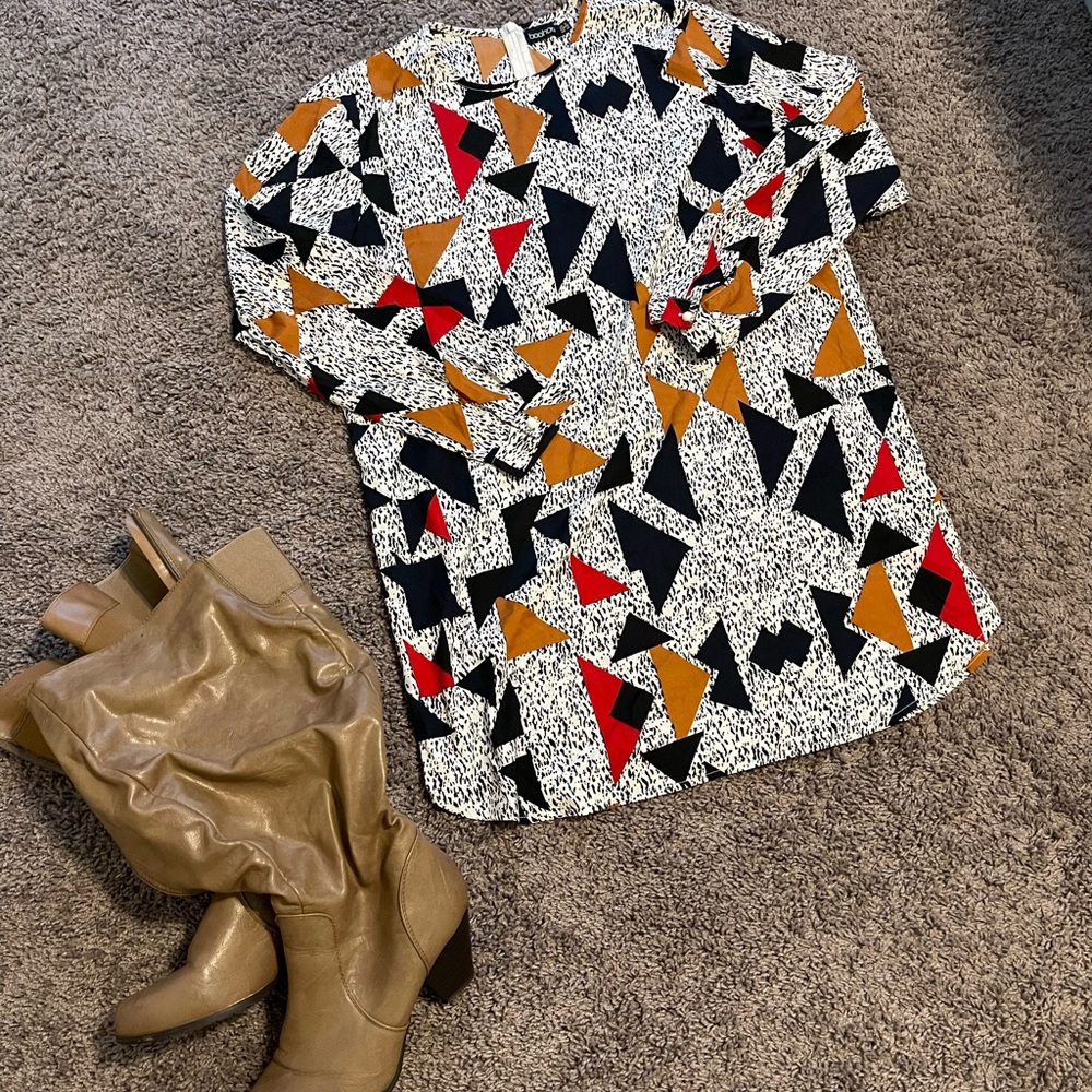 Boohoo size 14 Multi Color Tunic